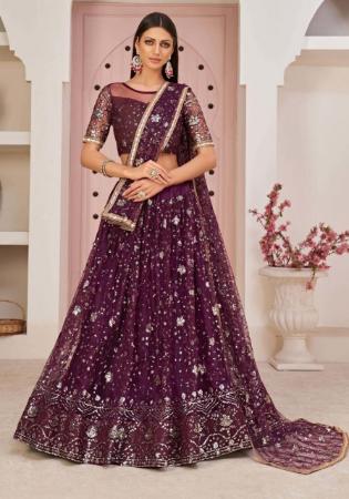 Picture of Nice Egg Plant Lehenga Choli