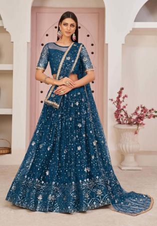 Picture of Ravishing Denim Blue Lehenga Choli