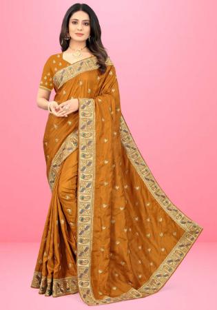 Picture of Statuesque Mustard Casual Sarees