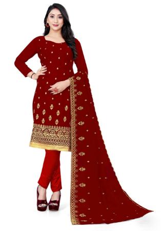 Picture of Enticing Rust Straight Cut Salwar Kameez