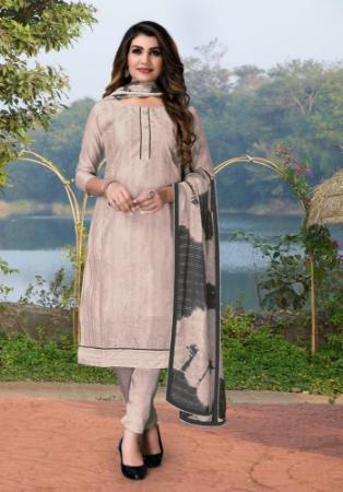 Picture of Nice Cotton Dove Grey Straight Cut Salwar Kameez