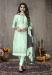 Picture of Good Looking Cotton Sage Green Straight Cut Salwar Kameez