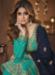 Picture of Georgette Turquoise Straight Cut Salwar Kameez