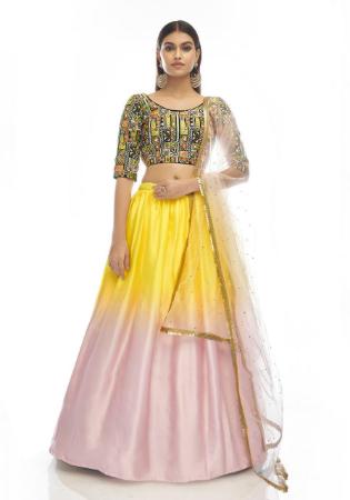 Picture of Pretty Georgette Yellow Lehenga Choli