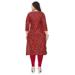 Picture of Exquisite Rayon Red Kurtis & Tunic