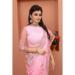 Picture of Lovely Net & Silk Pink Saree