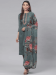 Picture of Cotton Grey & Dark Grey Straight Cut Salwar Kameez