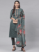 Picture of Cotton Grey & Dark Grey Straight Cut Salwar Kameez