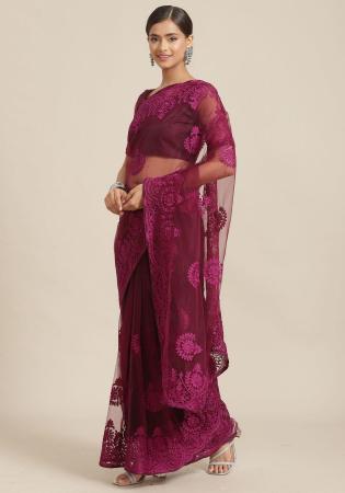 Picture of Magnificent Net Tobacco Saree