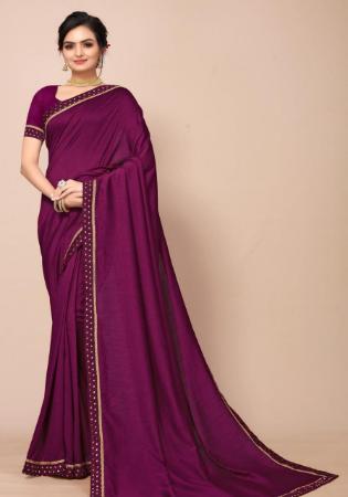 Picture of Lovely Plum Casual Sarees