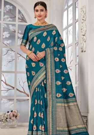 Picture of Beauteous Sapphire Blue Casual Sarees