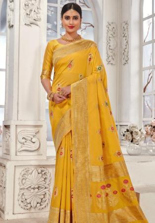 Picture of Good Looking Mustard Casual Sarees