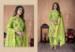 Picture of Well Formed Silk Green Straight Cut Salwar Kameez