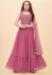 Picture of Shapely Georgette Pink Readymade Gown