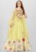 Picture of Charming Georgette Corn Yellow Readymade Gown