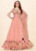 Picture of Sightly Georgette Peach Puff Readymade Gown