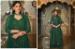 Picture of Georgette Bottle Green Anarkali Salwar Kameez