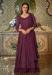 Picture of Elegant Georgette Plum Anarkali Salwar Kameez