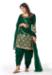 Picture of Statuesque Silk Bottle Green Straight Cut Salwar Kameez