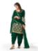 Picture of Statuesque Silk Bottle Green Straight Cut Salwar Kameez