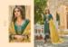 Picture of Synthetic Moss Green Straight Cut Salwar Kameez