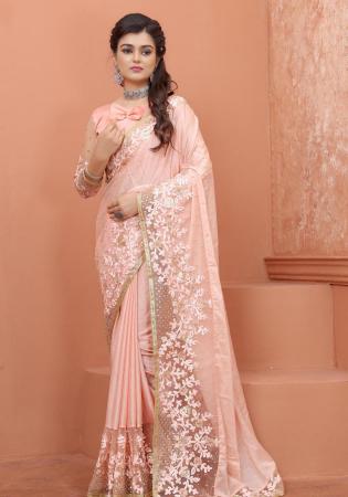 Picture of Magnificent Net & Silk Soft Beige Saree