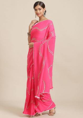 Picture of Nice Georgette Oyster Pink Saree