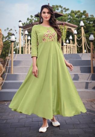 Picture of Fascinating Rayon Soft Beige Kurtis & Tunic