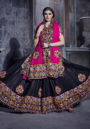 Picture of Sightly Silk Black Lehenga Choli