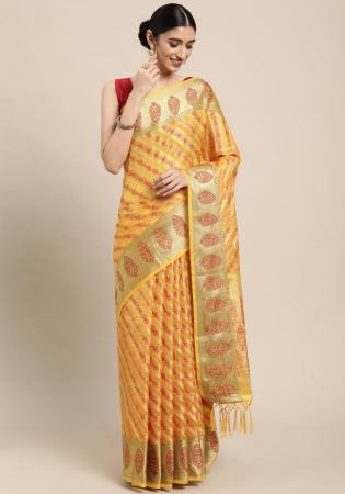 Picture of Beauteous Organza Dark Salmon Saree