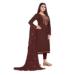 Picture of Fine Silk Saddle Brown Straight Cut Salwar Kameez