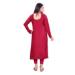 Picture of Ideal Silk Fire Brick Straight Cut Salwar Kameez