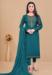 Picture of Sublime Silk Teal Straight Cut Salwar Kameez