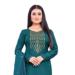 Picture of Sublime Silk Teal Straight Cut Salwar Kameez