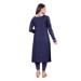 Picture of Grand Silk Indigo Straight Cut Salwar Kameez