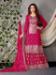 Picture of Splendid Chiffon Pink Straight Cut Salwar Kameez