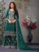 Picture of Chiffon Dark Slate Grey Straight Cut Salwar Kameez