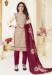 Picture of Fine Silk Tan Straight Cut Salwar Kameez