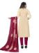 Picture of Fine Silk Tan Straight Cut Salwar Kameez