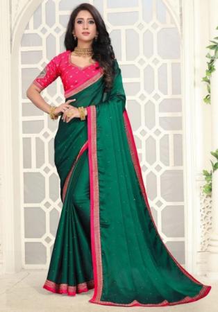 Picture of Alluring Silk Teal Saree