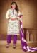 Picture of Cotton Ghost White Straight Cut Salwar Kameez