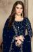 Picture of Lovely Georgette Navy Blue Anarkali Salwar Kameez