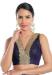 Picture of Excellent Chiffon & Silk Navy Blue Designer Blouse