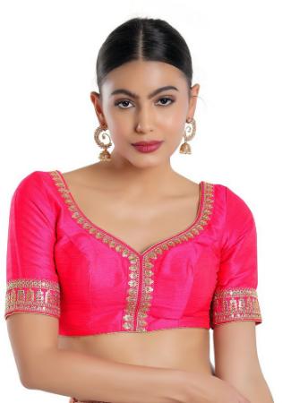 Picture of Radiant Silk Deep Pink Designer Blouse