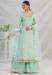 Picture of Net & Silk Light Steel Blue Straight Cut Salwar Kameez