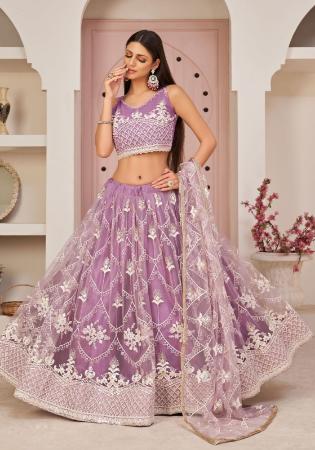 Picture of Grand Net Rosy Brown Lehenga Choli