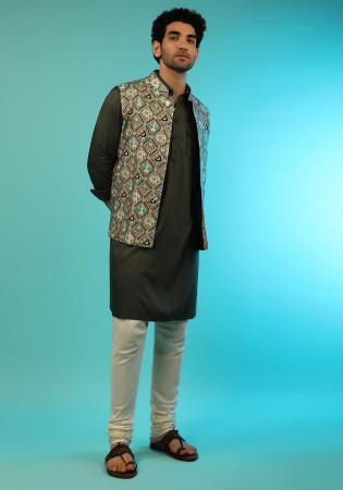 Picture of Well Formed Rayon Dark Slate Grey Kurtas