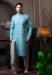 Picture of Elegant Cotton Medium Aqua Marine Kurtas