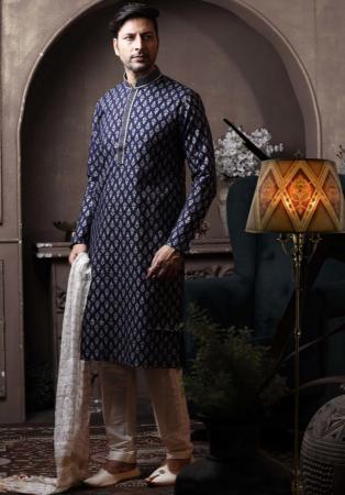 Picture of Statuesque Cotton Dark Slate Grey Kurtas