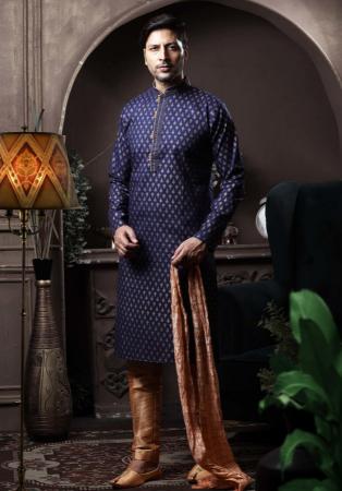 Picture of Lovely Cotton Dark Slate Blue Kurtas